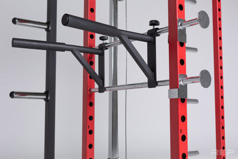 Dip attachment on a power rack