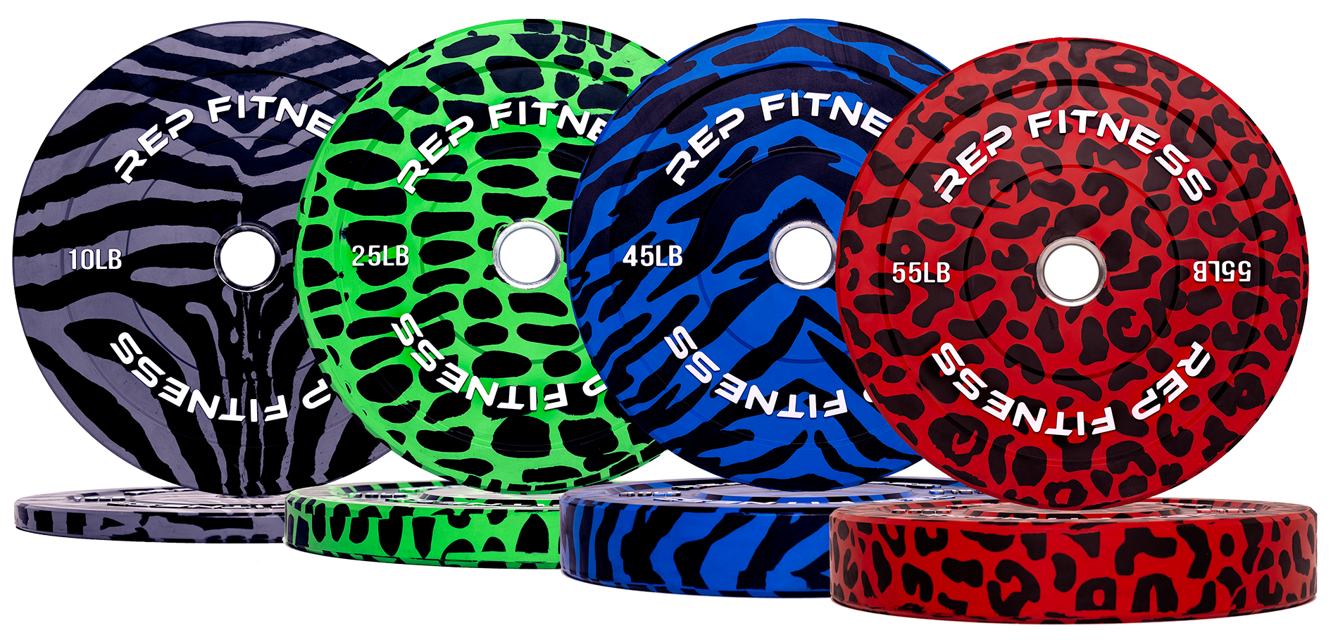 Animal Print Bumper Plate Sets - 270lb