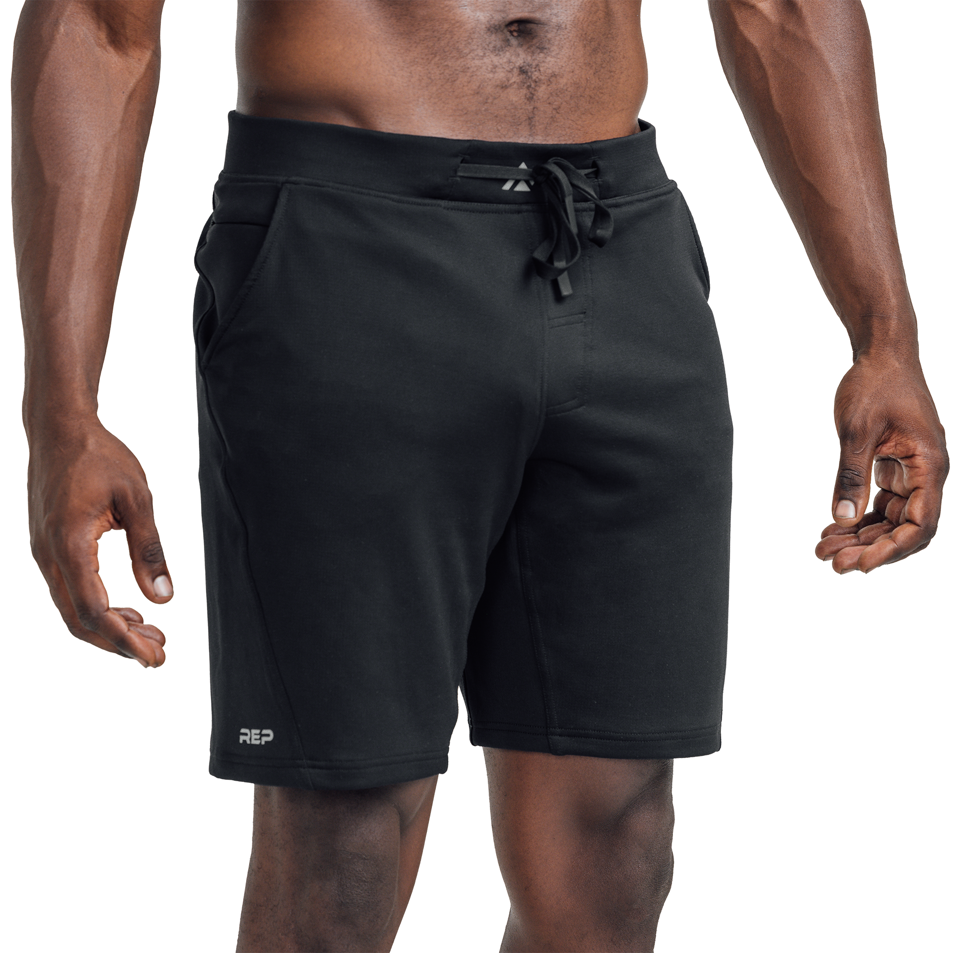 JUMP USA Men Black Layered Comfort-Fit Active Long & Short Sports Shorts