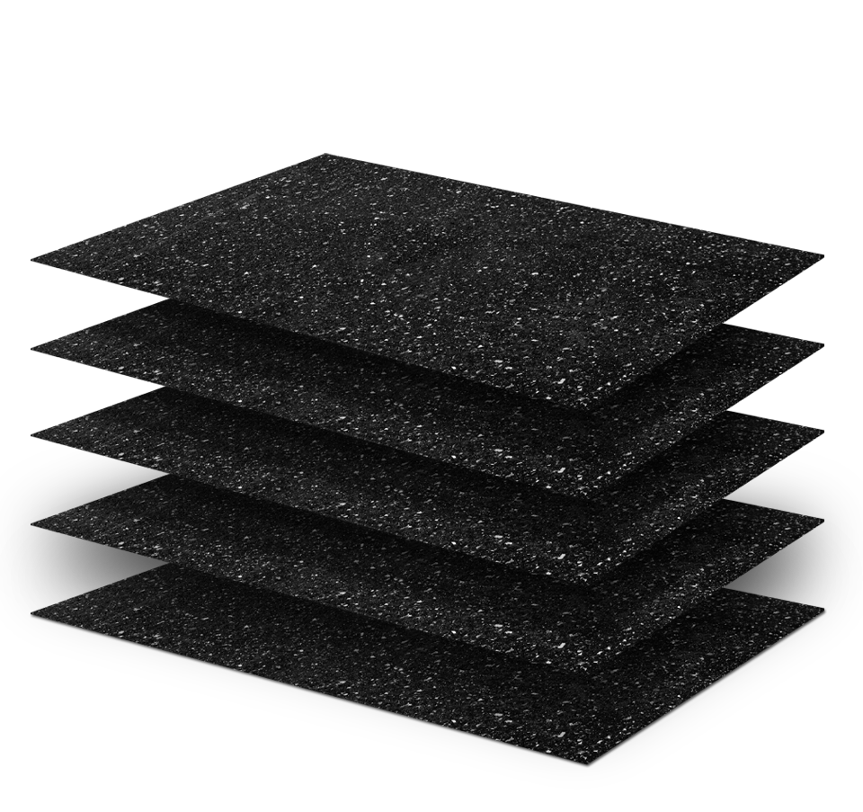 3'x4' Floor Mats - Black With White Fleck / 5