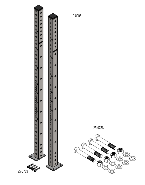 PR-4000 Spares - 10-0003: Upright Plastic End Cap