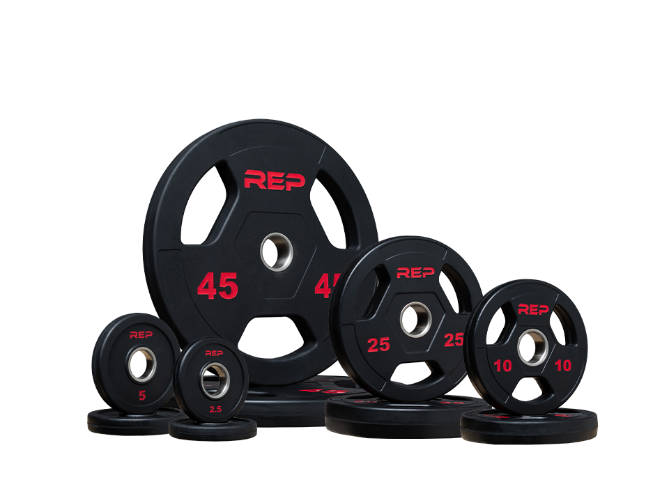 Rubber Coated Olympic Plate Sets - 175lb Set