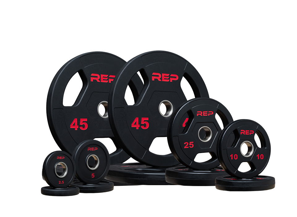 Rubber Coated Olympic Plates - 265lb Set