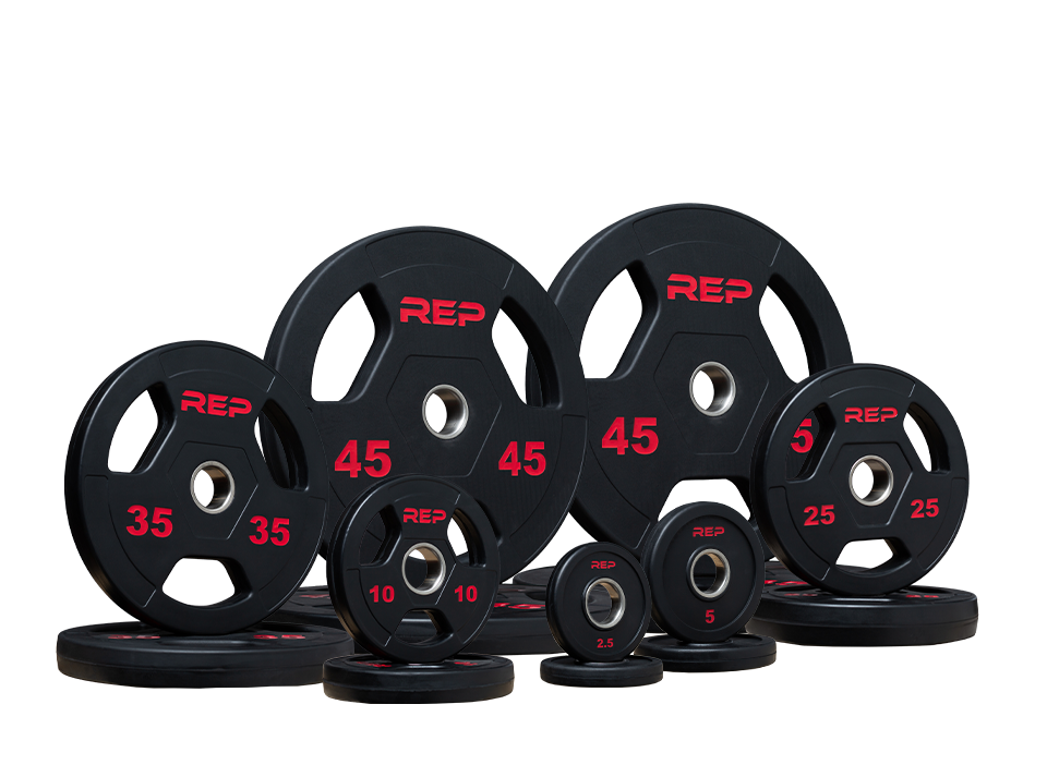 Rubber Coated Olympic Plates - 335lb Set