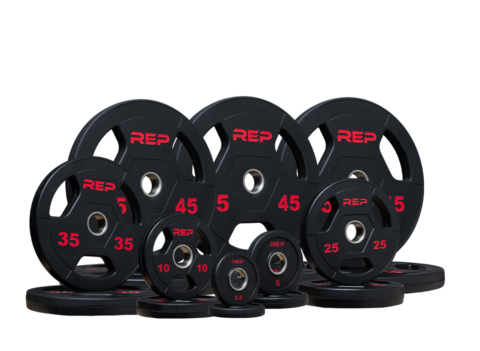 Rubber Coated Olympic Plates - 425lb Set