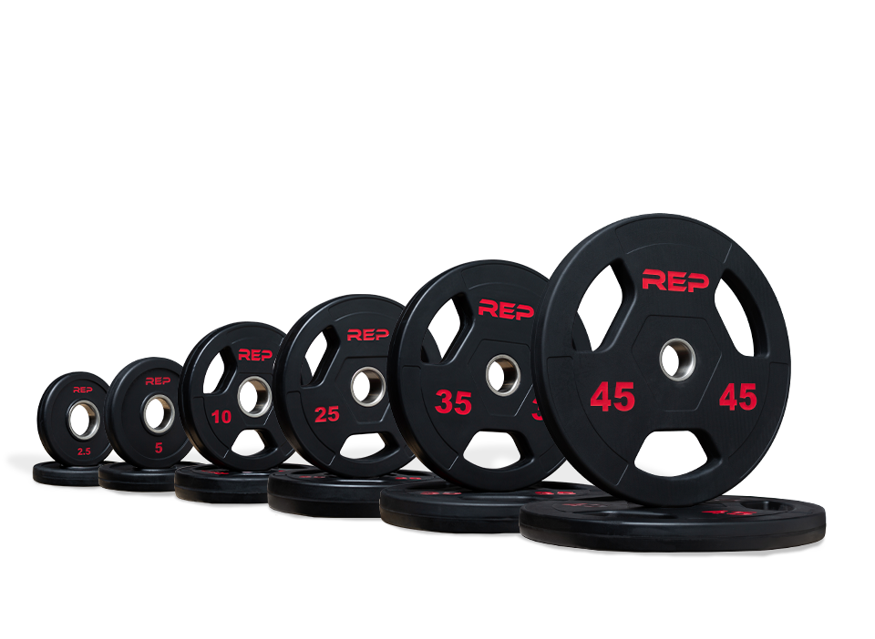 Rubber Coated Olympic Plates - 175lb Set