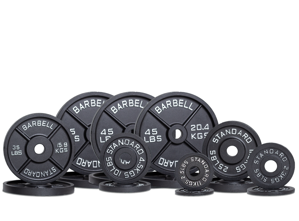 25 LB Cast Iron Olympic Plates, Sold In Pairs, Classic Weight