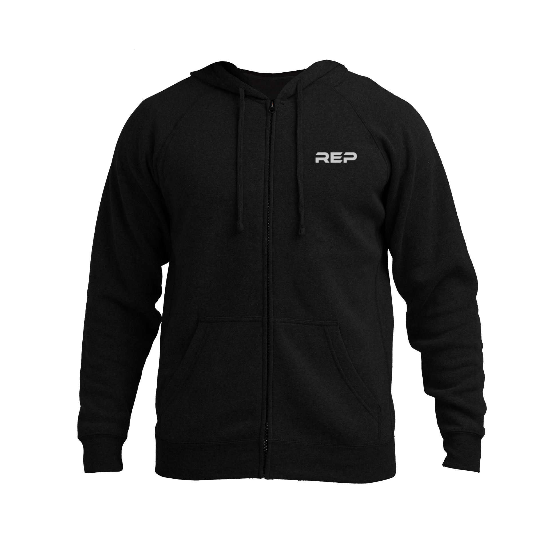 Unisex Zip Hoodie - Black/White / X-Small