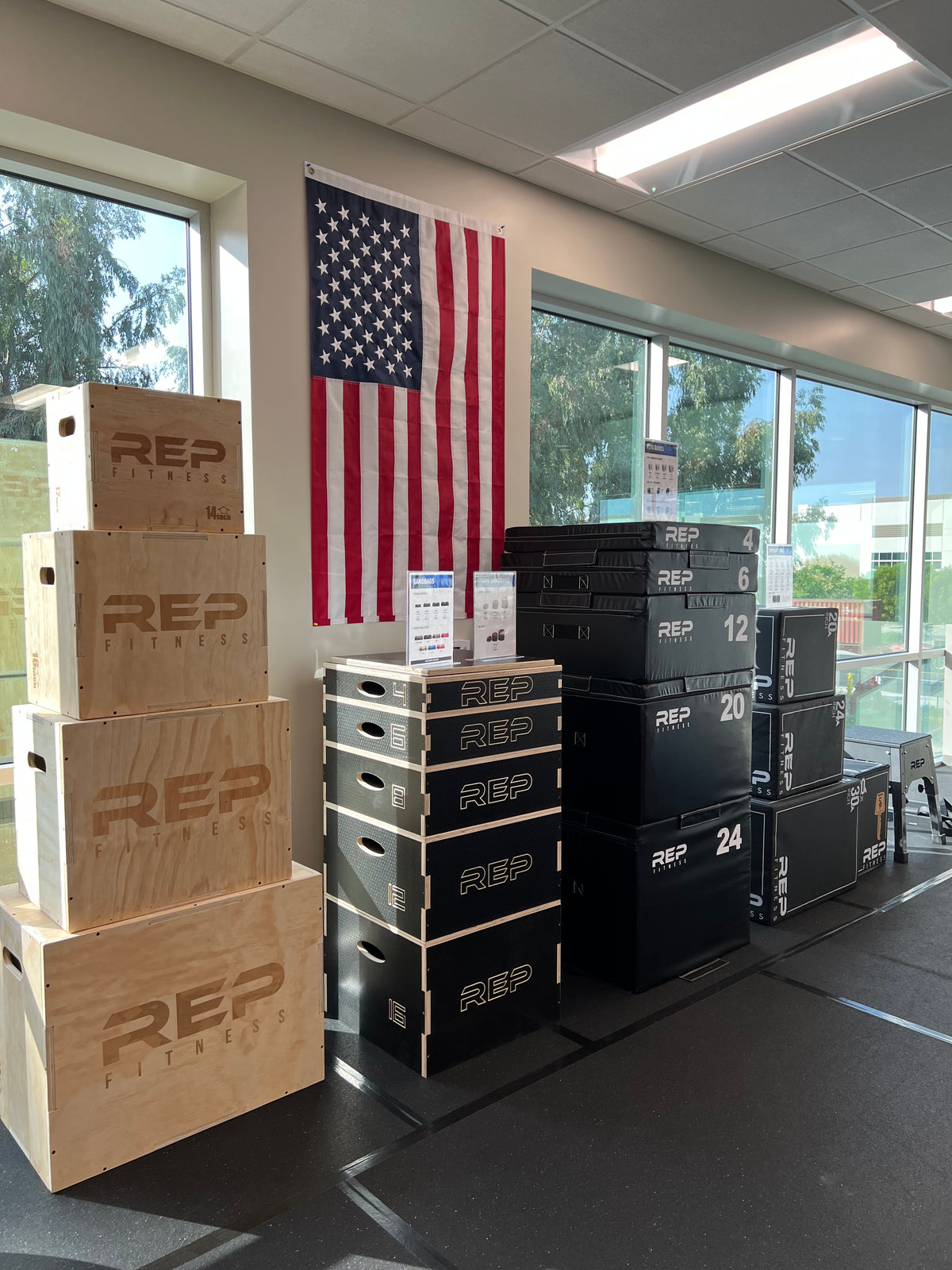 REP Plyo Boxes Displayed In Showroom