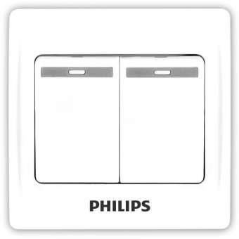 Philips ECO Double Single Pole Switch