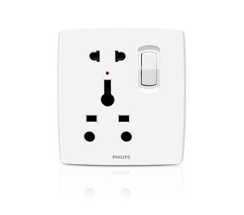Philips  LeafStyle Multi 13A Socket with Switch