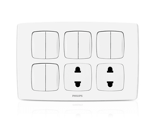 Philips LeafStyle 8 Switch + 2 Socket