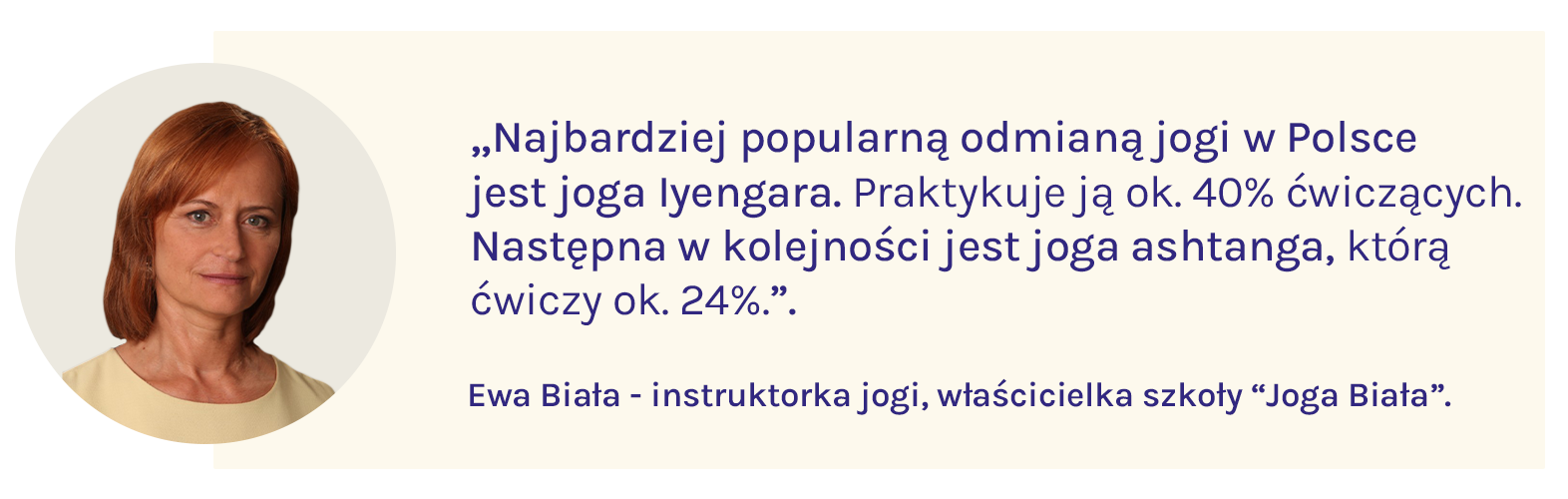A quote from yogi Ewa Biała