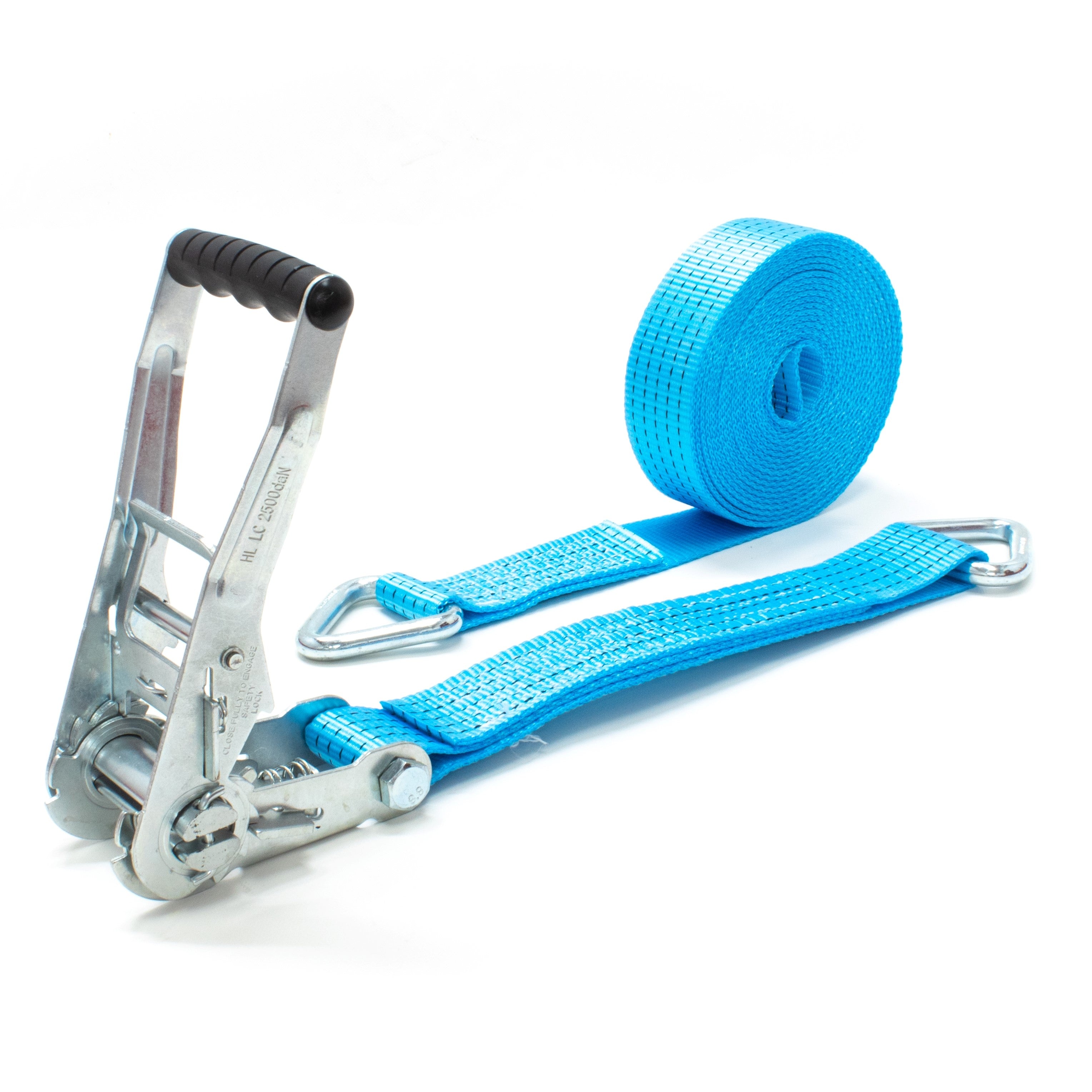 2500daN Ratchet Straps (50mm Wide) Flat Snap Hook