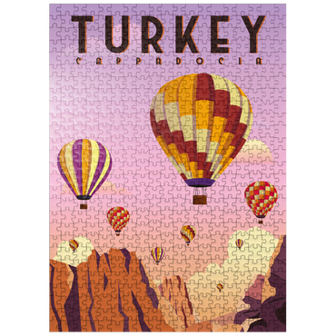 puzzleplate CappadociaTurkey, Art Deco style vintage poster, illustration 500 Jigsaw Puzzle