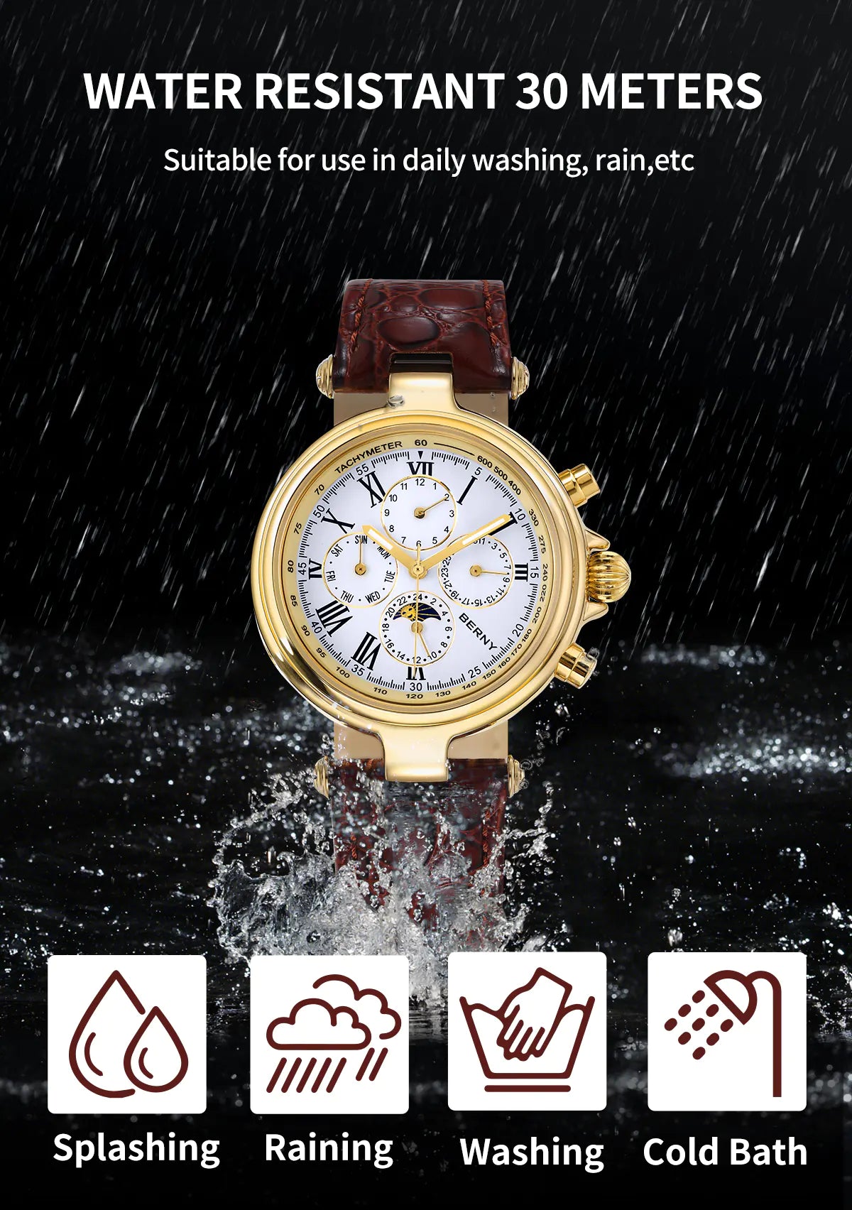 Men Automatic Full Calendar Watch-AM7042M