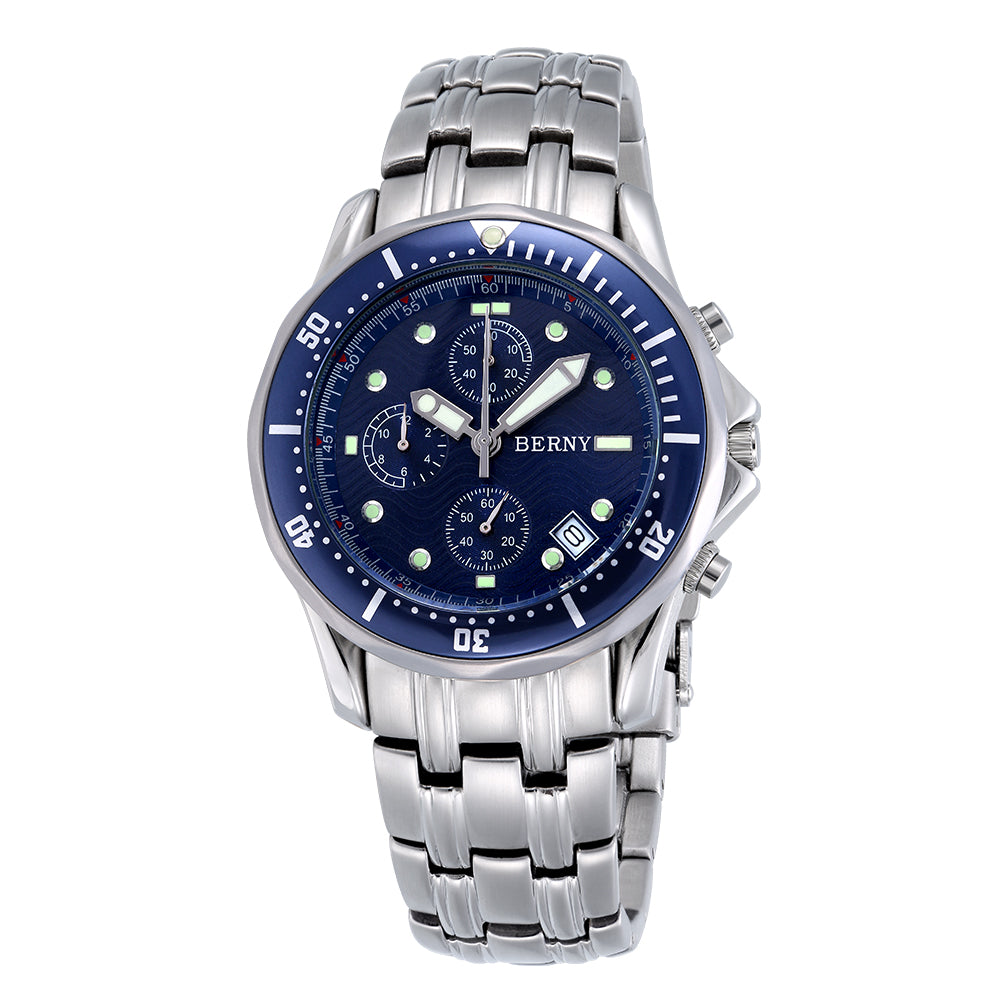 Berny-Men Quartz Seamaster Homage Chronograph Diver Watch-2207M – BERNY®  WATCH Official Store