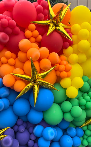 pride rainbow balloons