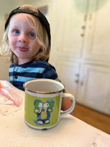 Inklings Baby Gabe Gus enamel camp mug 