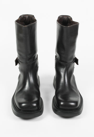 PRADA FW 1999 SQUARE TOE CALF LENGTH BOOTS – THE 543