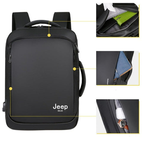 Mochila Jeep Para Notebook Original - Com Alça de Mão e USB