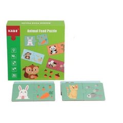 Animal Food Parent-Child Puzzle Assembled Kits Cognition Educational Montessori Toys for Kids Children Preschool Early Learning