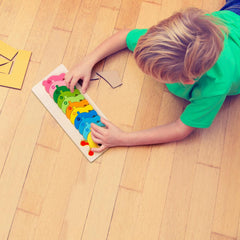 Ignited Minds Wooden Jigsaw Puzzle; Pre Education Learning Multicolour Toy Blocks for Boys and Girl (Caterpillar)