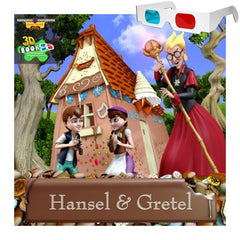 Hensel and Gretel - 3D book with glasses inside