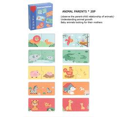 Animal Parent-Child Puzzle Kits Cognition Educational Montessori Toys