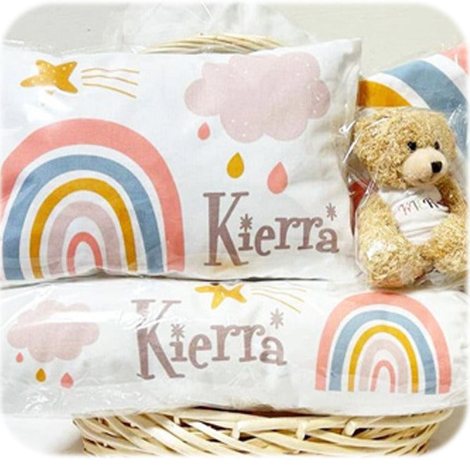 personalised baby hamper made with customised products with baby's name