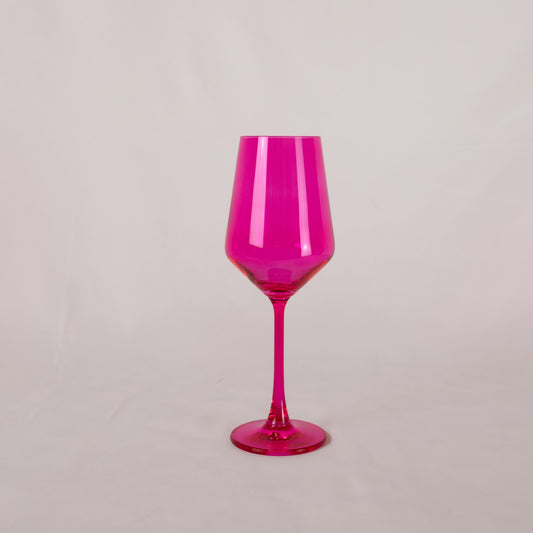 Tickle Me Pink Colored Colored Wine Glass Set of 2 - Shop Now – glasshauseco