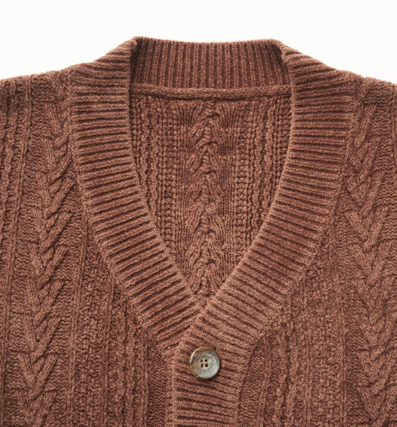 出群 佐藤健 ABYTS CABLE CARDIGAN BURGUNDY ecousarecycling.com