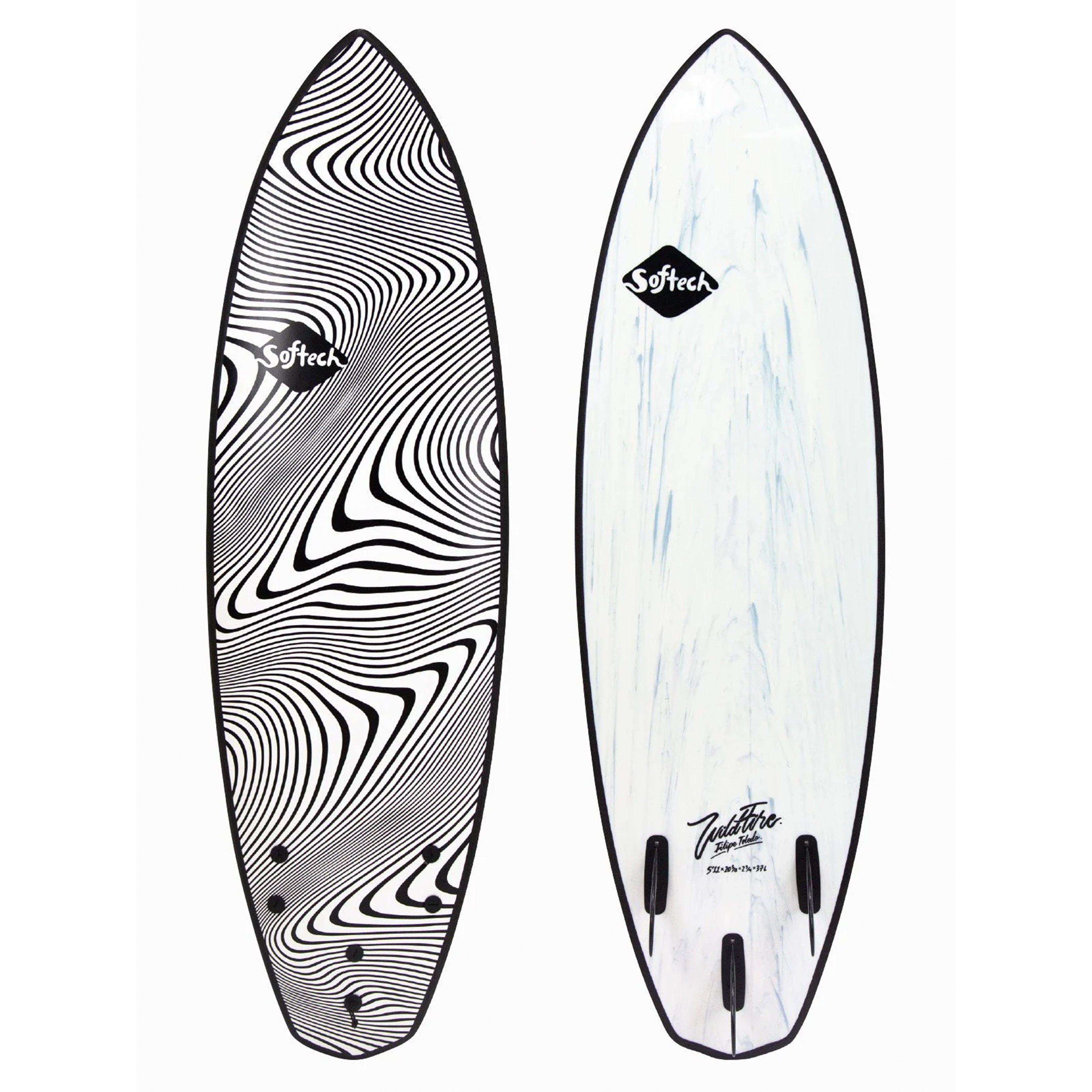 Softech Filipe Toledo Wildfire 5'3" Surfboard - Granite