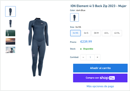 ION Element 4/3 Back Zip 2023 - Mujer