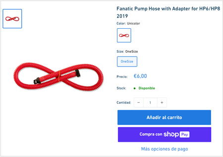fanatic pump hose with adapter