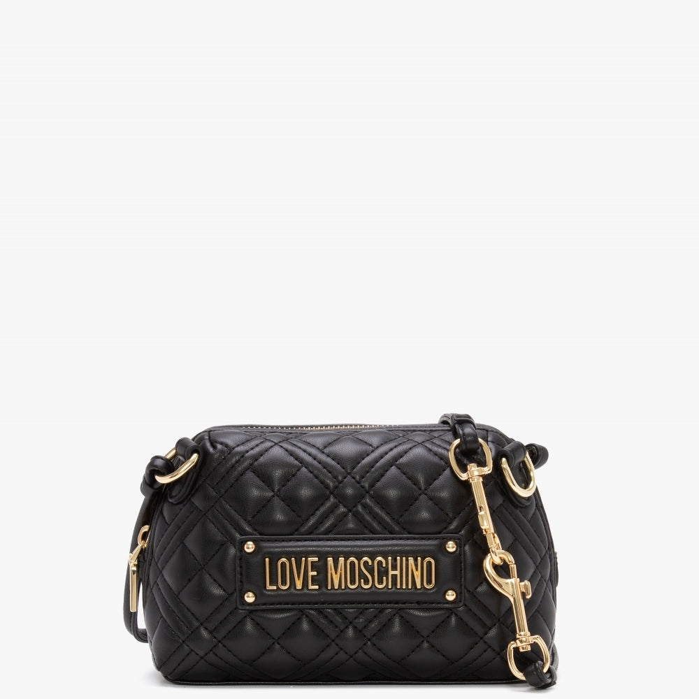Image of Love Moschino Women's Small Diamond Quilt Black Grab Bag In Black