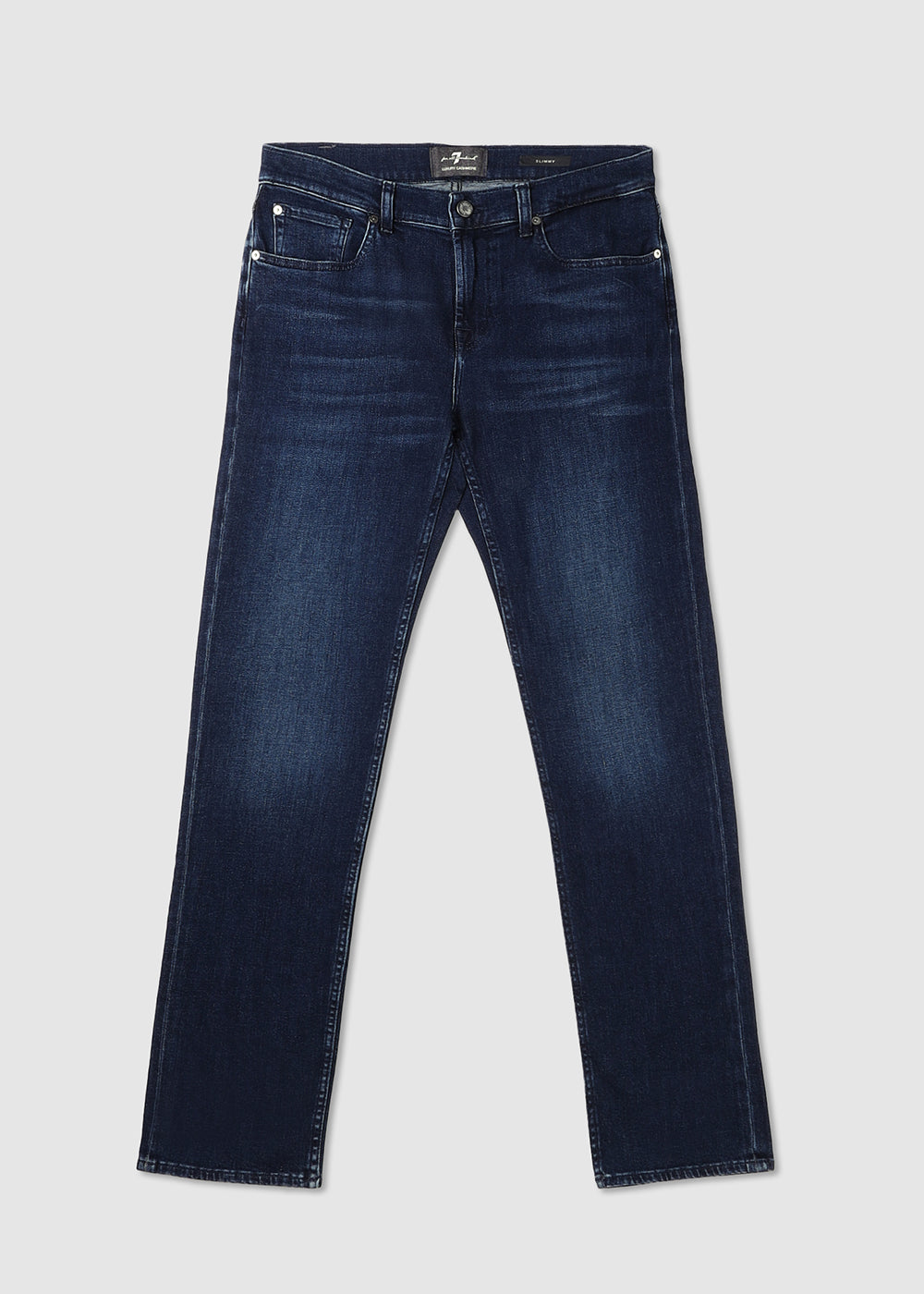 Image of 7 For All Mankind Mens Slimmy Lukewarm Jeans In Dark Blue