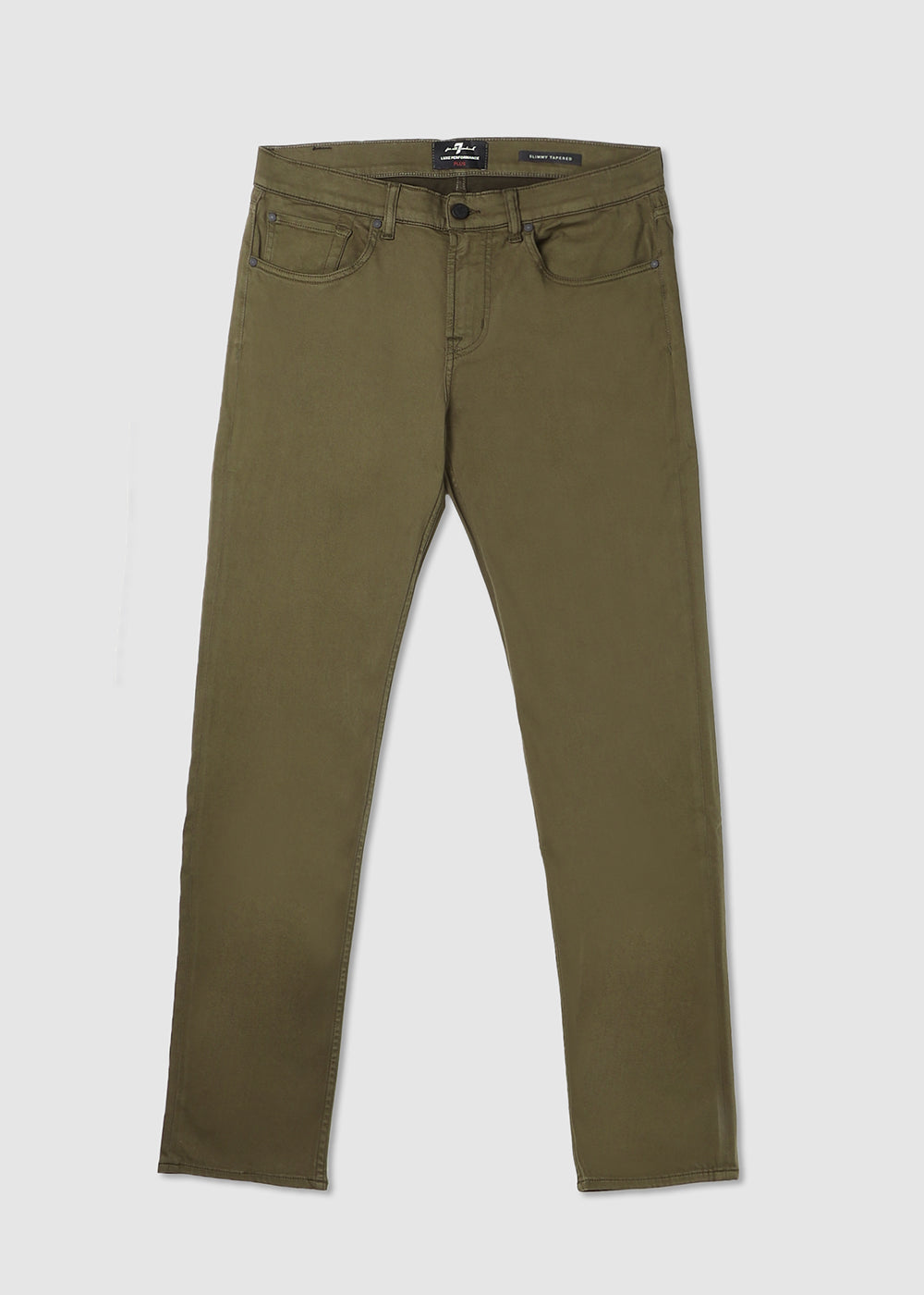 Image of 7 For All Mankind Mens Slimmy Tapered Luxperplucol Jeans In Green