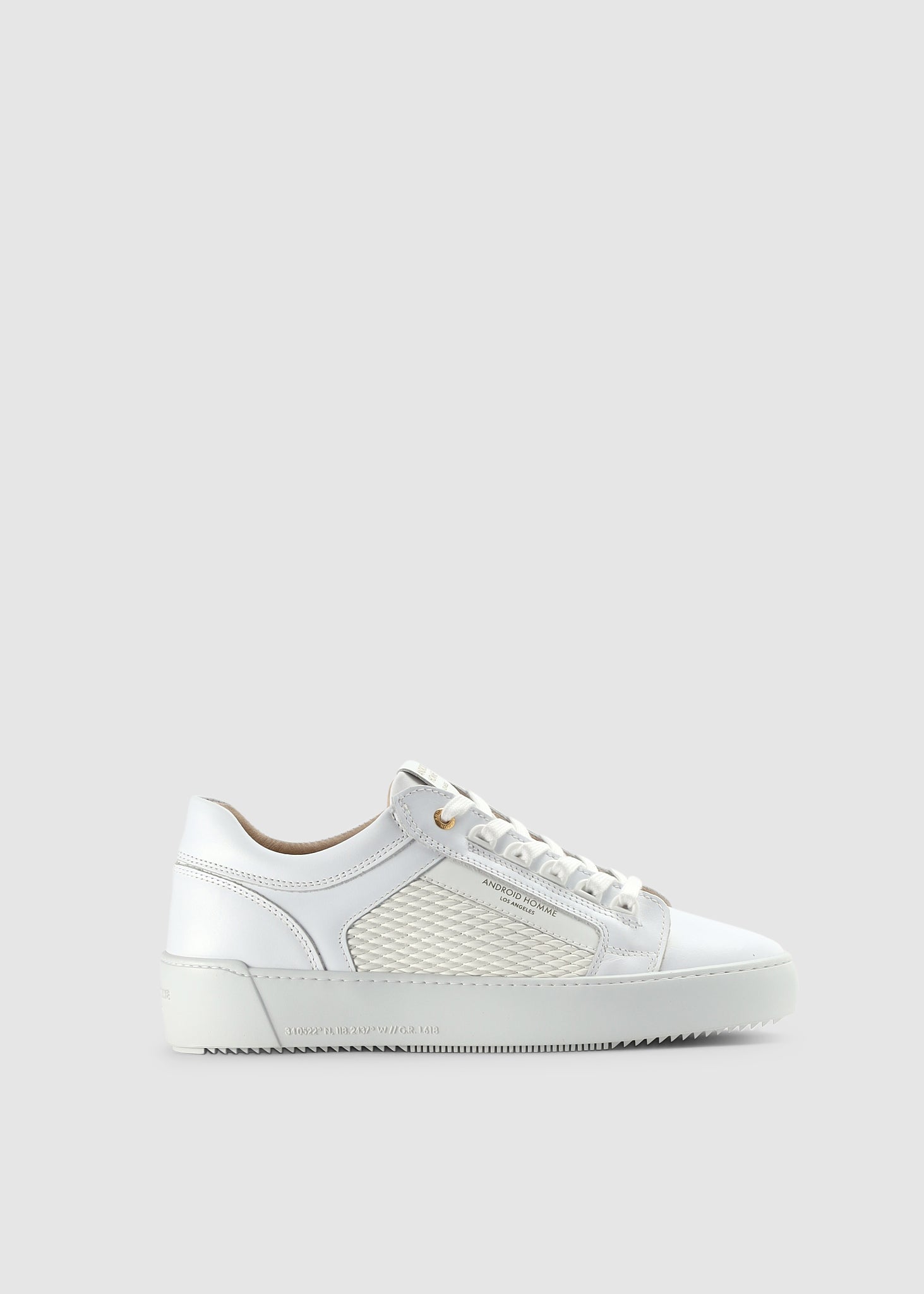Image of Android Homme Mens Venice Stretch Woven Trainers In White
