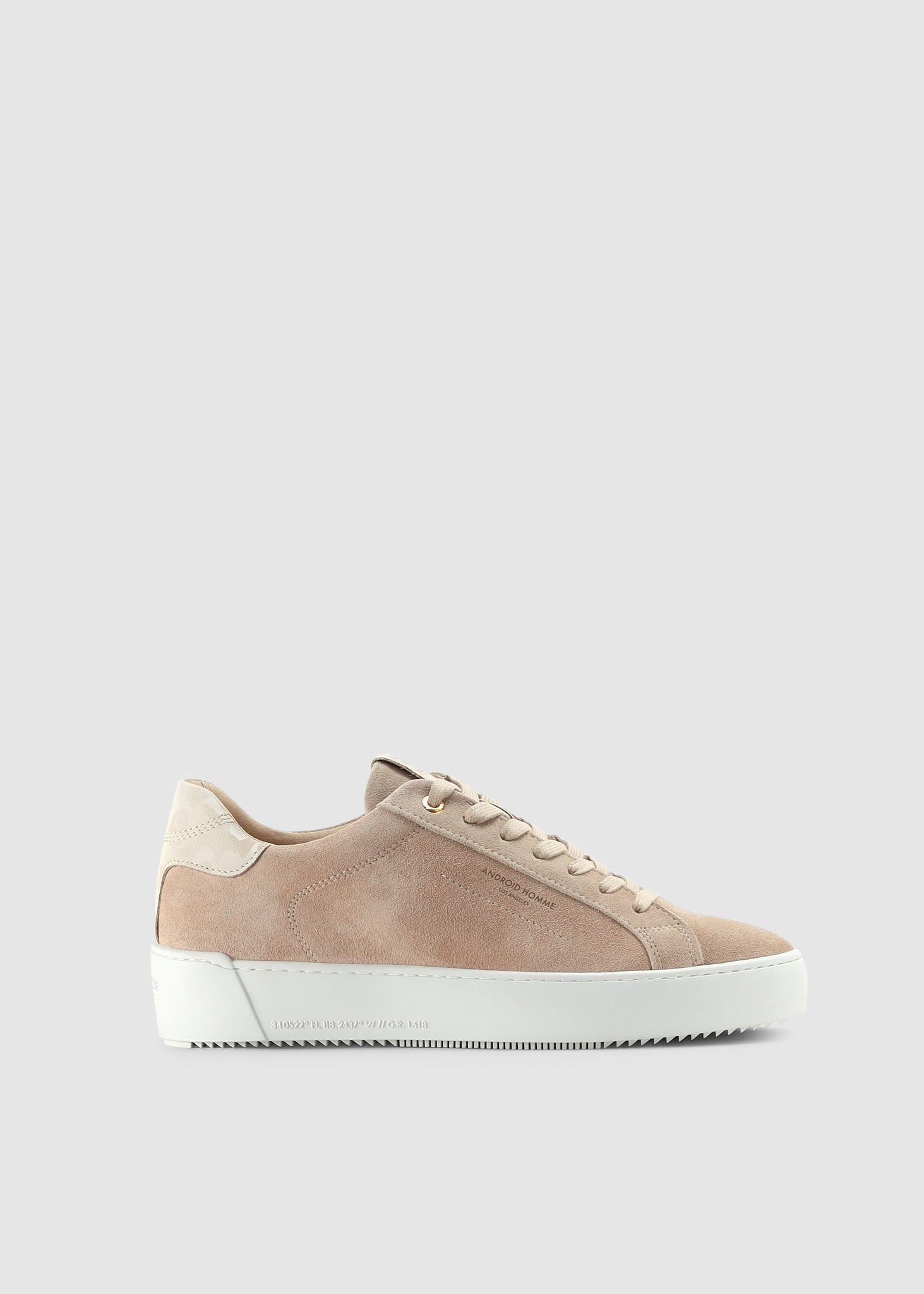 Image of Android Homme Mens Zuma Suede Trainers In Beige