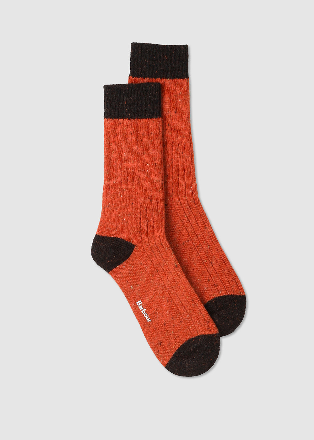 Image of Barbour Mens Houghton Socks In Burnt Orange