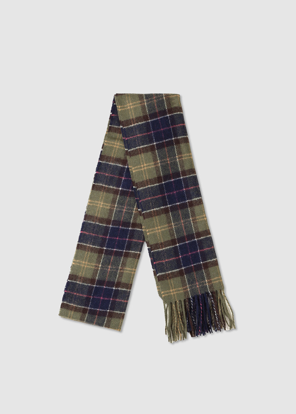 Image of Barbour Mens Tartan Lambswool Scarf In Classic