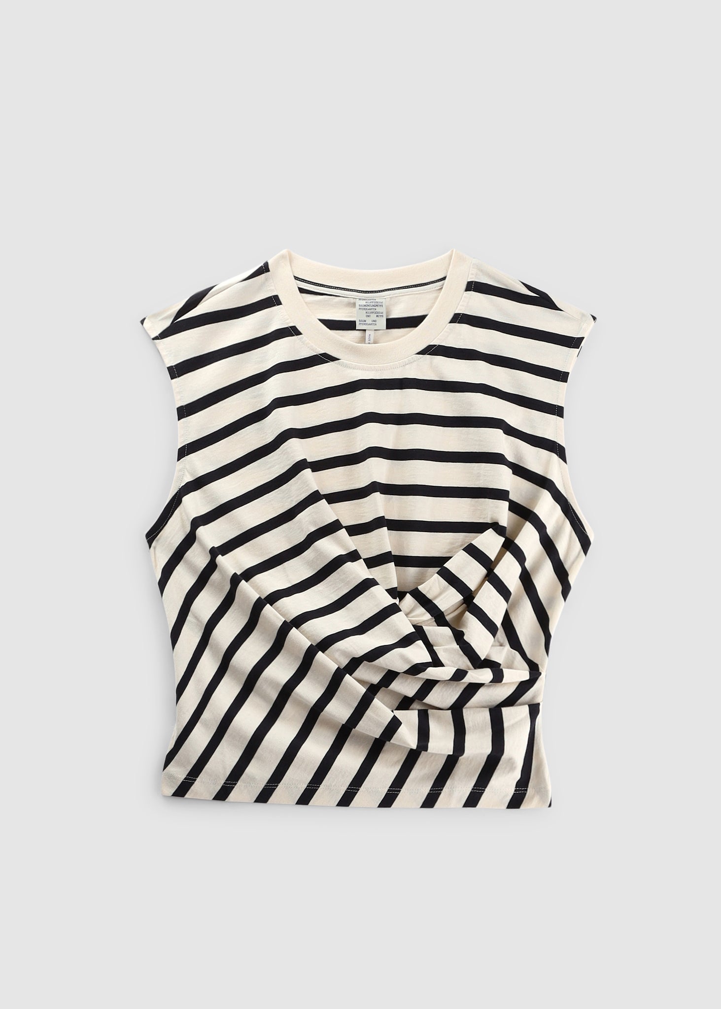 Baum Und Pferdgarten Womens Jaliyah Twist T Shirt In Breton Stripe Black product