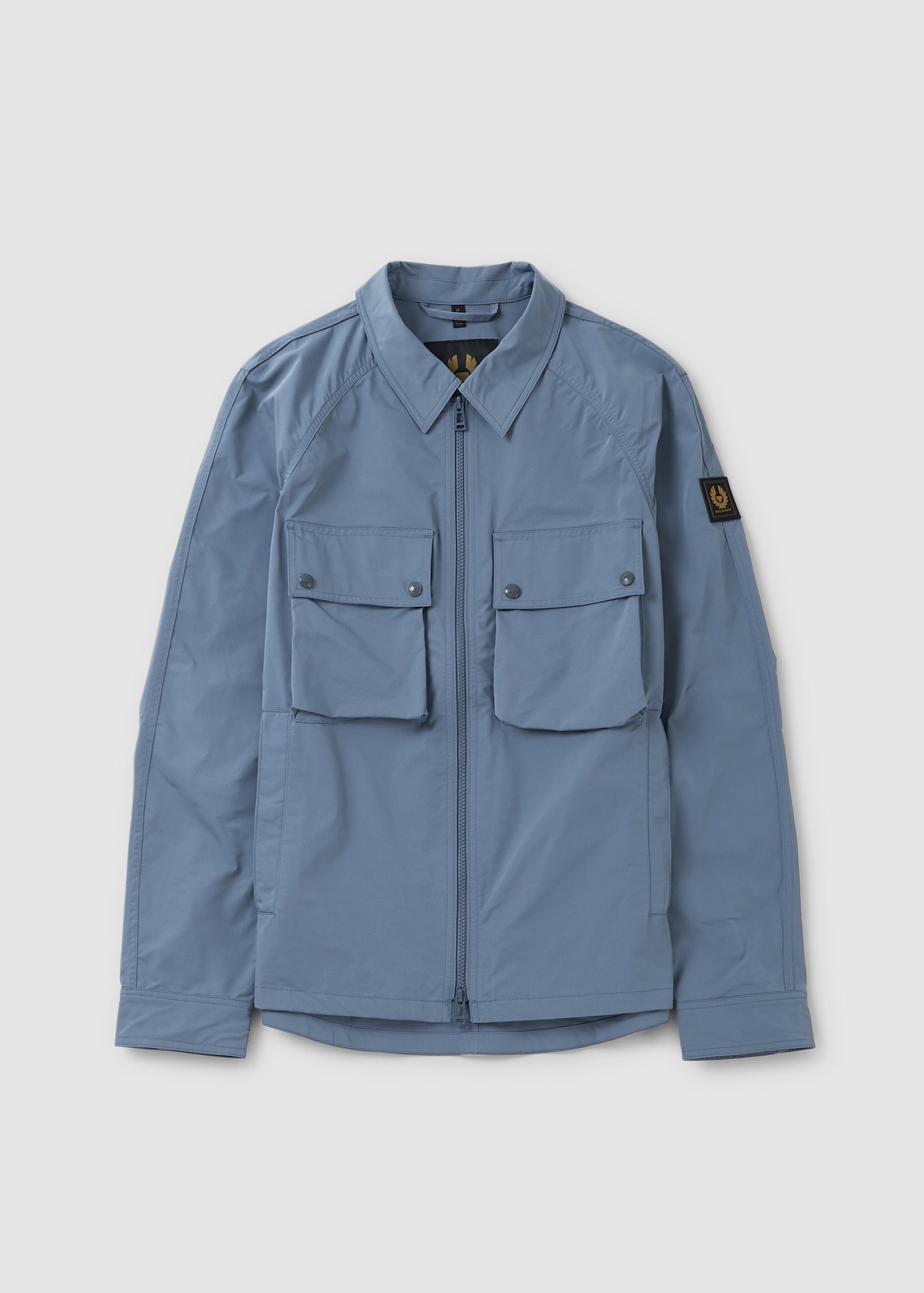 Image of Belstaff Mens Hedger Overshirt In Blue Flint