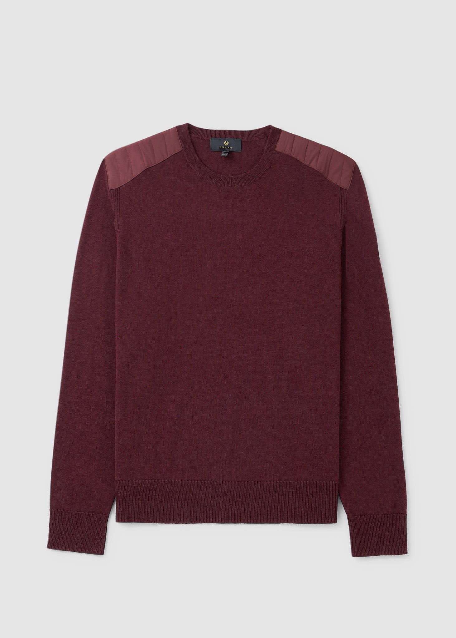 Image of Belstaff Mens Kerrigan Crewneck Sweatshirt In Redwood