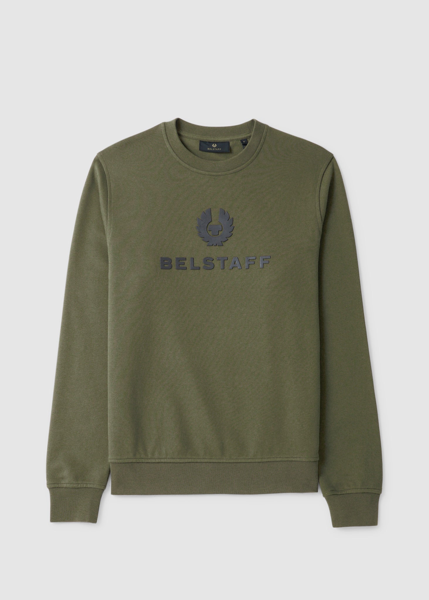 Image of Belstaff Mens Signature Crewneck Sweatshirt In True Olive