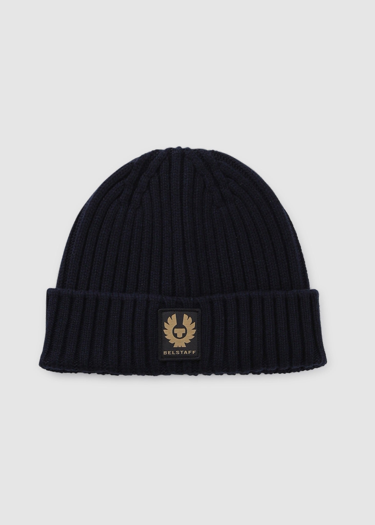 Image of Belstaff Mens Watch Beanie Hat In Dark Navy