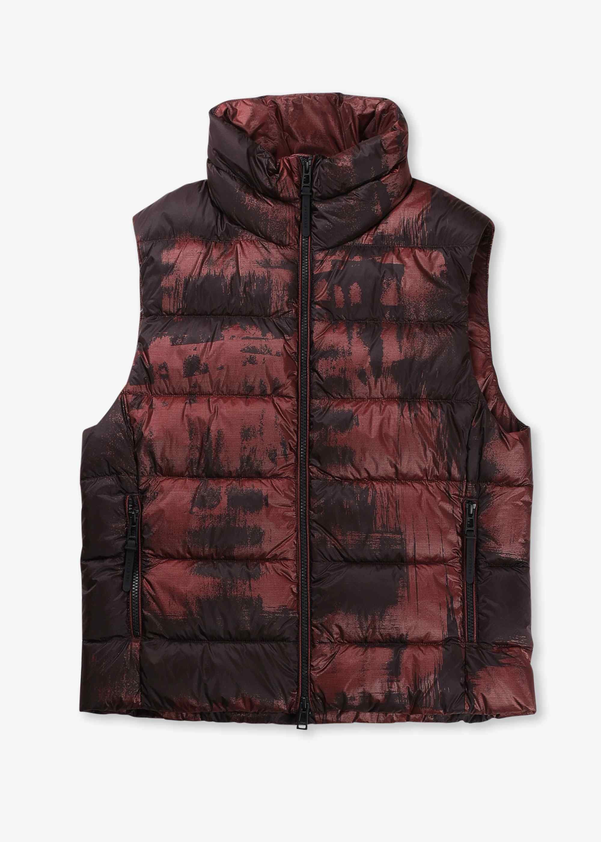 Image of Belstaff Womens Abstract Laurel Down Gilet In Lava Red