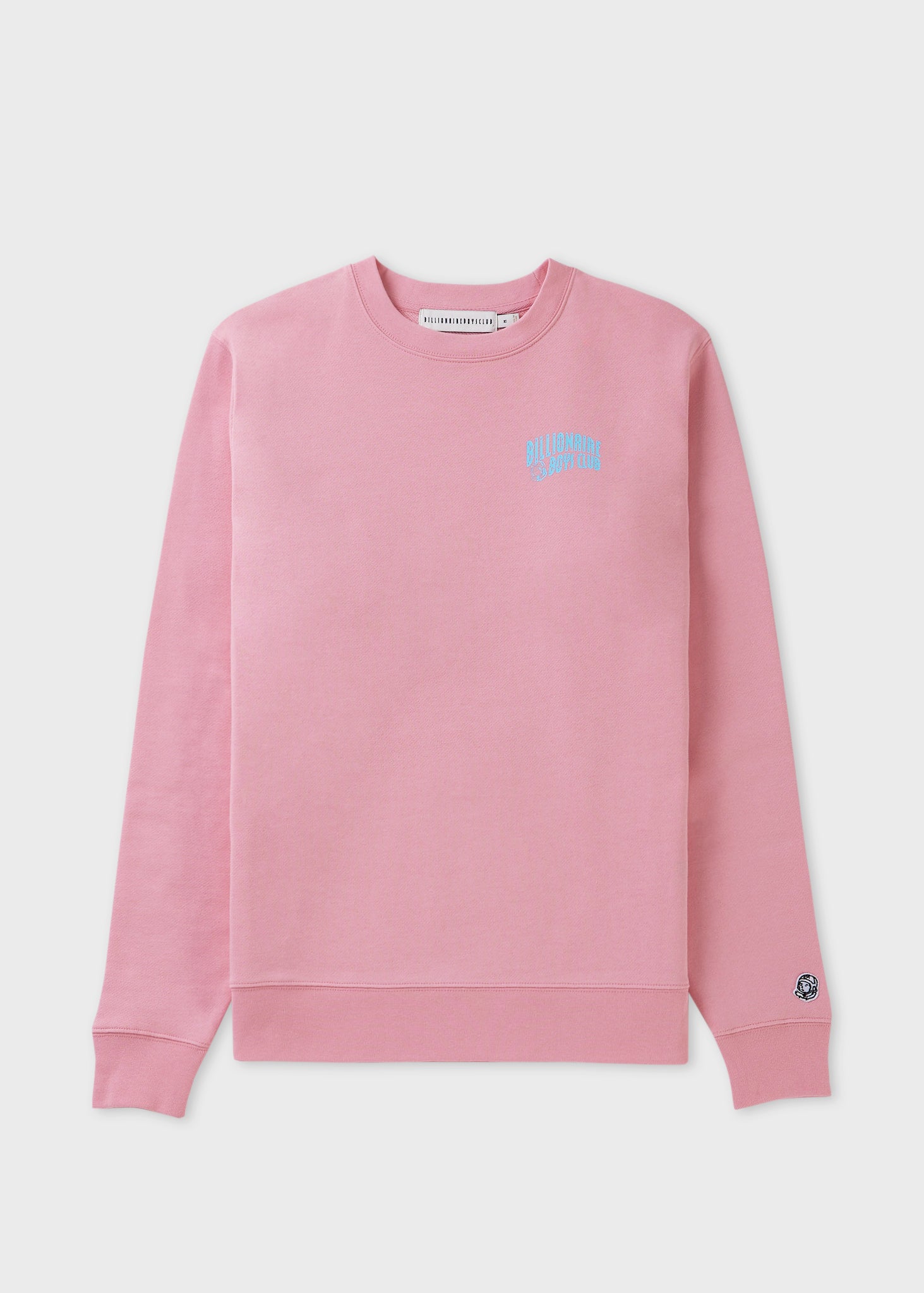 Image of Billionaire Boys Club Mens Small Arch Logo Crewneck Sweatshirt In Pink