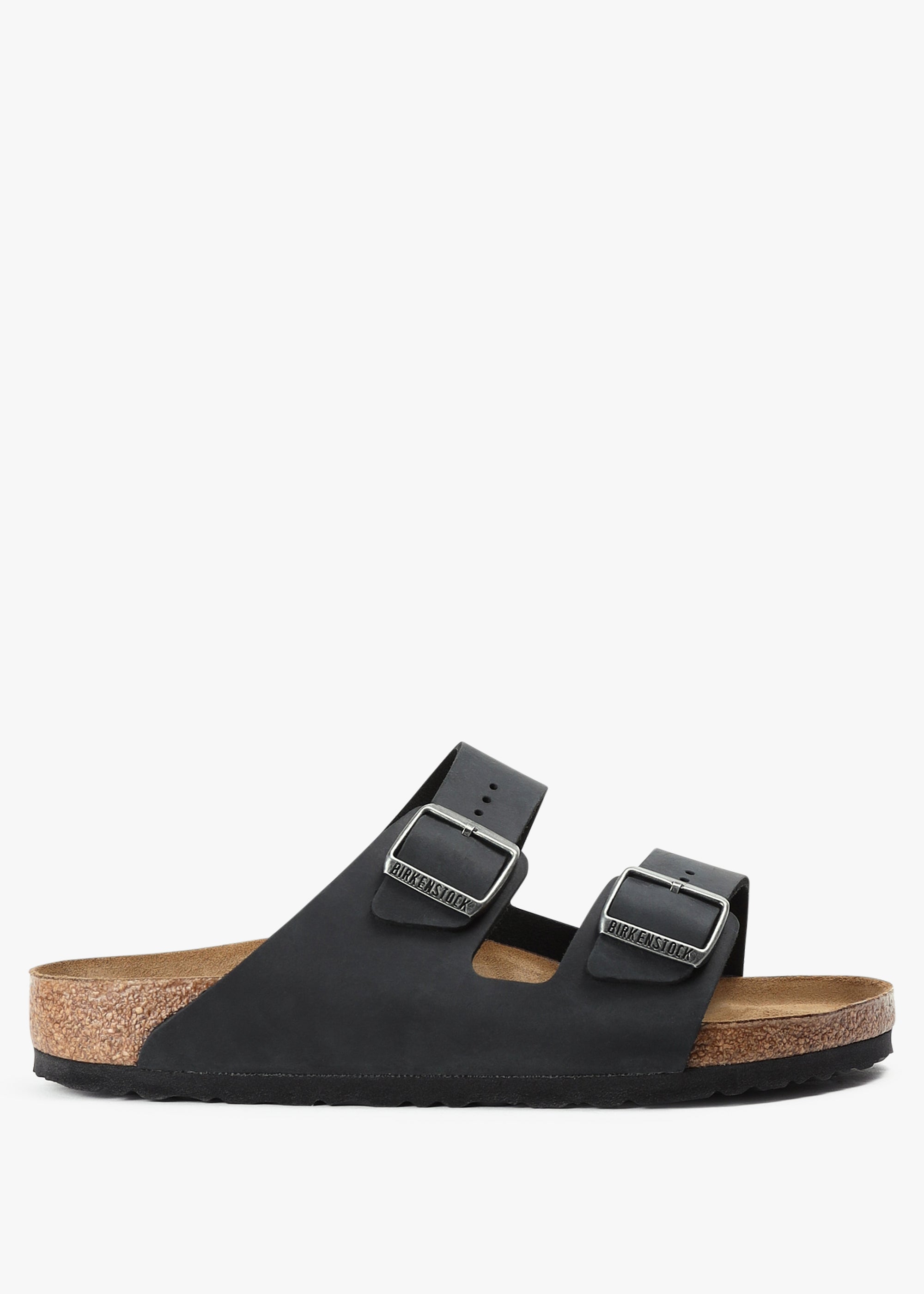 Birkenstock Mens Arizona Oiled Leather Sandals In Black - Black